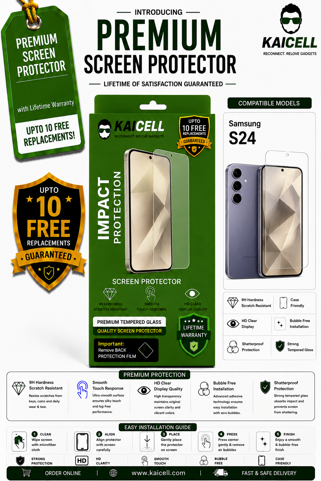 Premium Screen Protector - Samsung S24