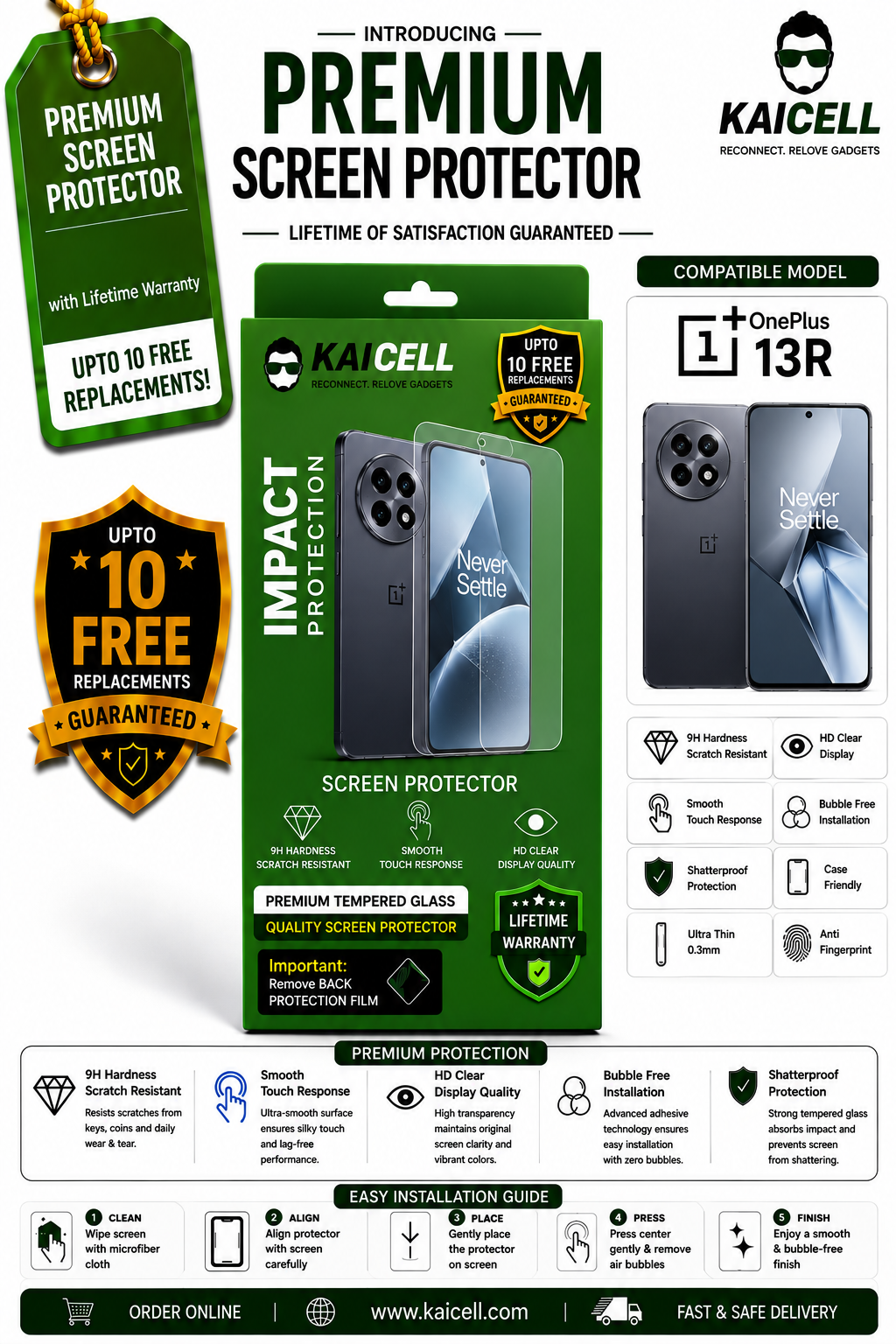Premium Screen Protector - OnePlus 13R